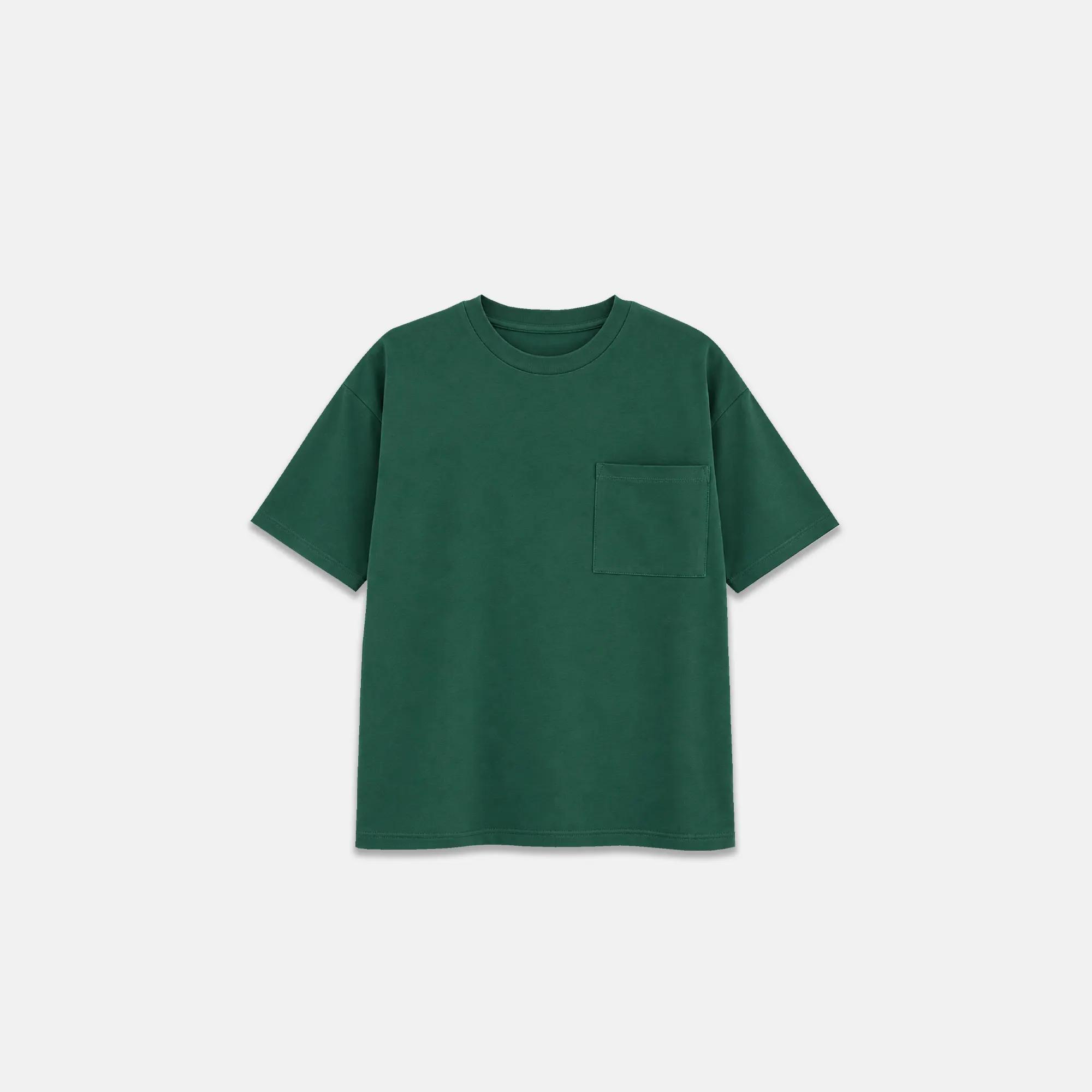 WOMEN'S COTTON T-SHIRT WITH A ROUND NECK, POCKET, AND LOOSE FIT alternative product image