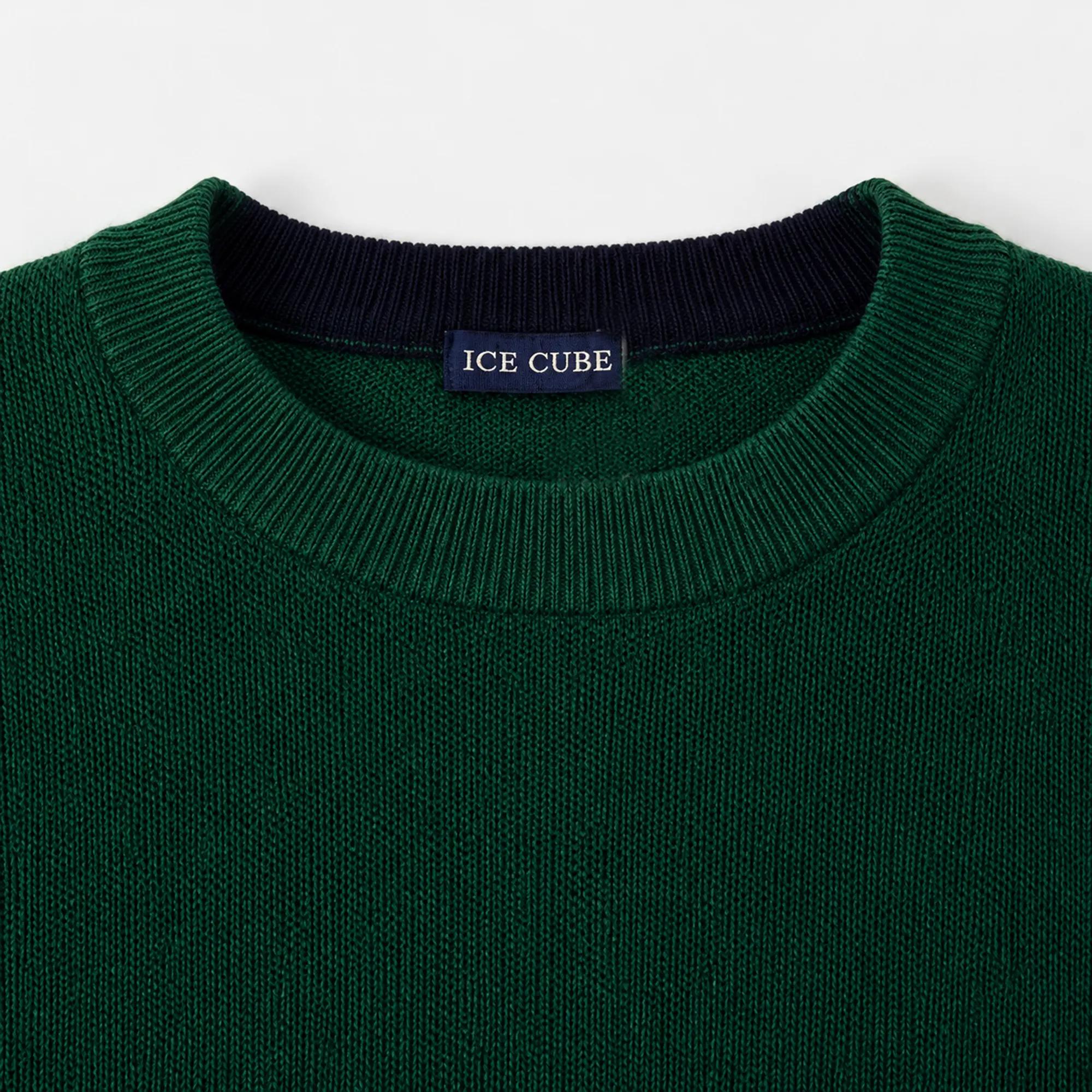 MEN'S WOOL BLEND STRIPE HEM CREWNECK KNIT SWEATER Thumbnail 3