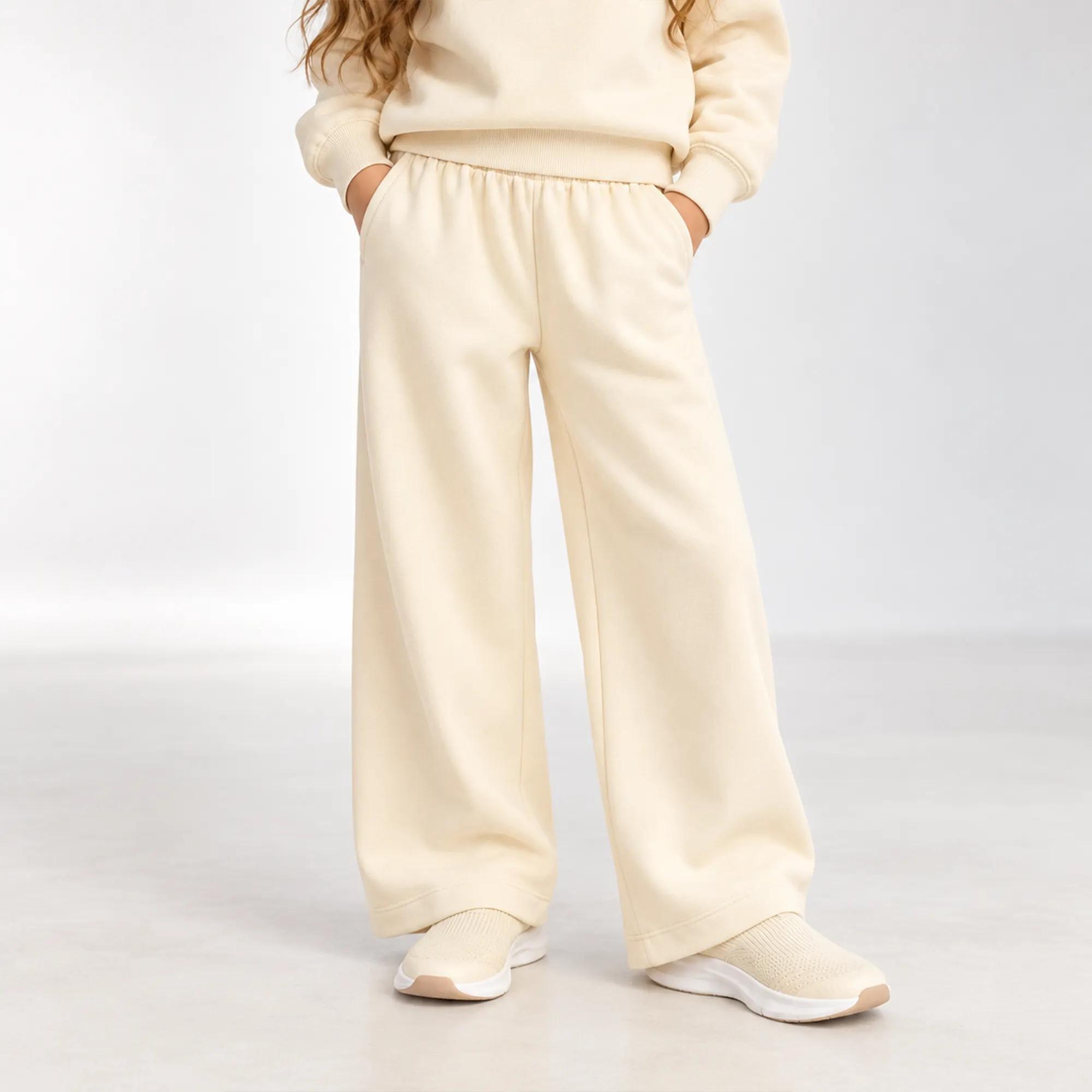 GIRLS' WIDE-LEG ELASTIC WAIST SWEATPANTS Thumbnail 1