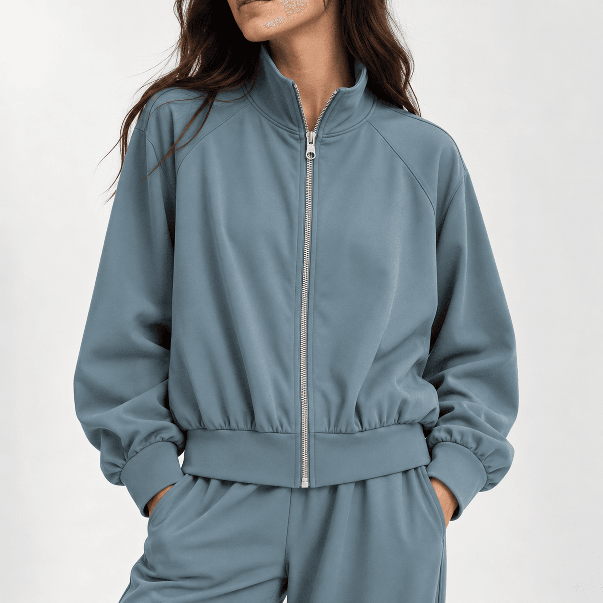 WOMEN’S MOCK-NECK TRACK JACKET media preview 5