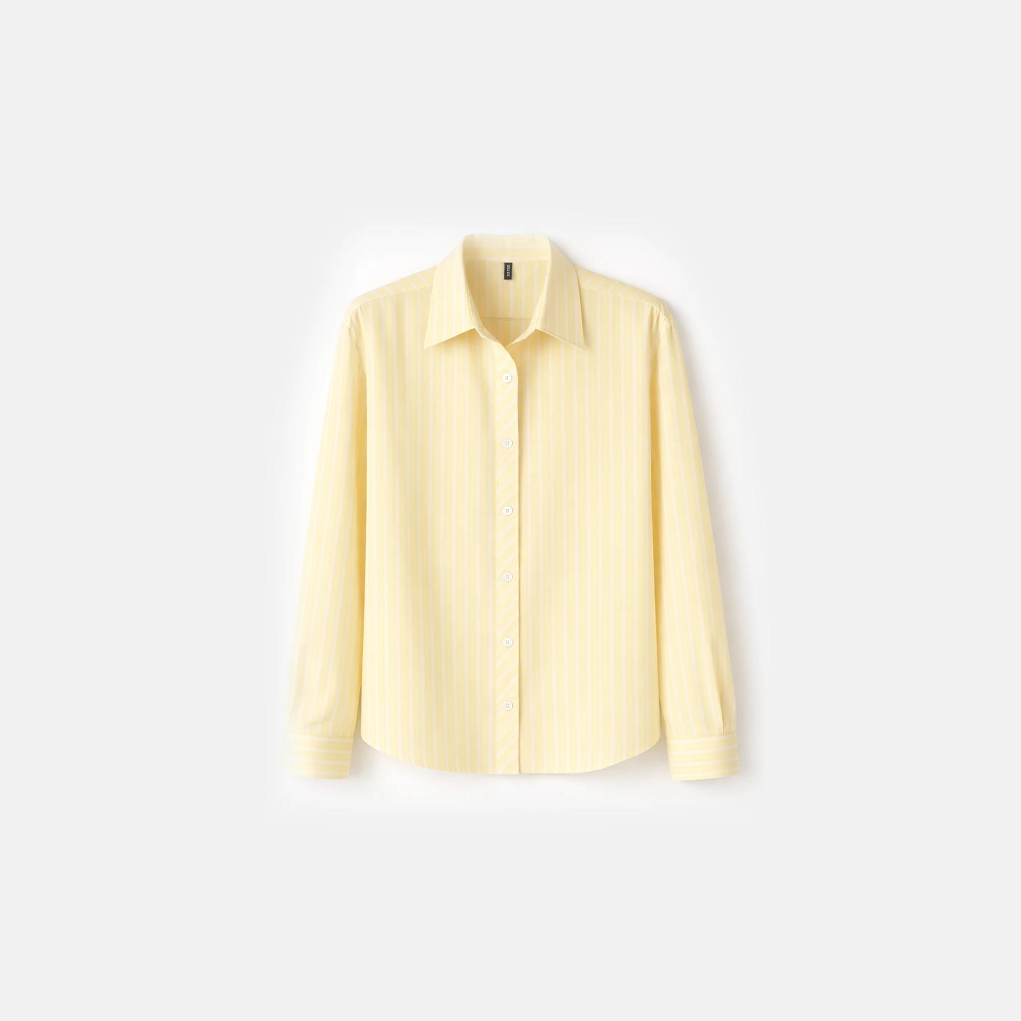 Women's striped shirt with hidden buttons product image