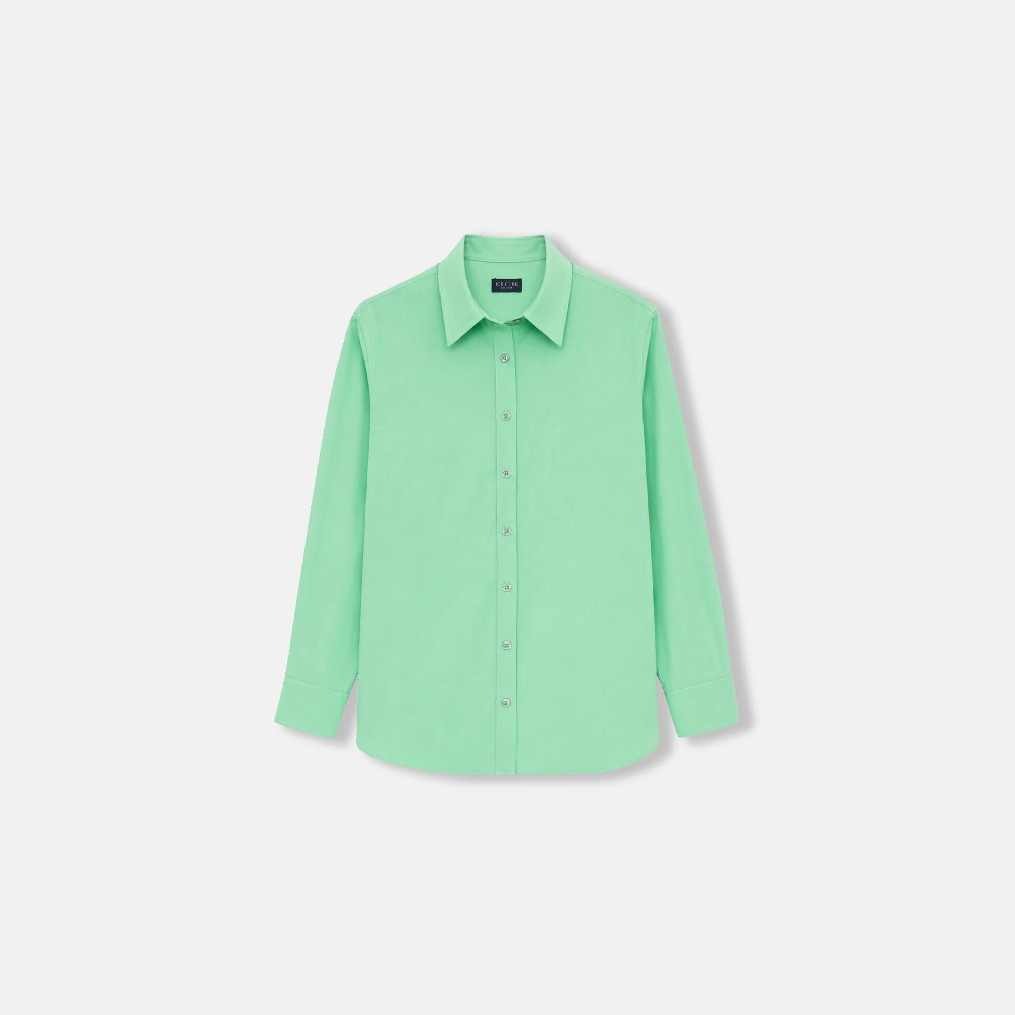 Women's long-sleeved button-front shirt - soft blend product image