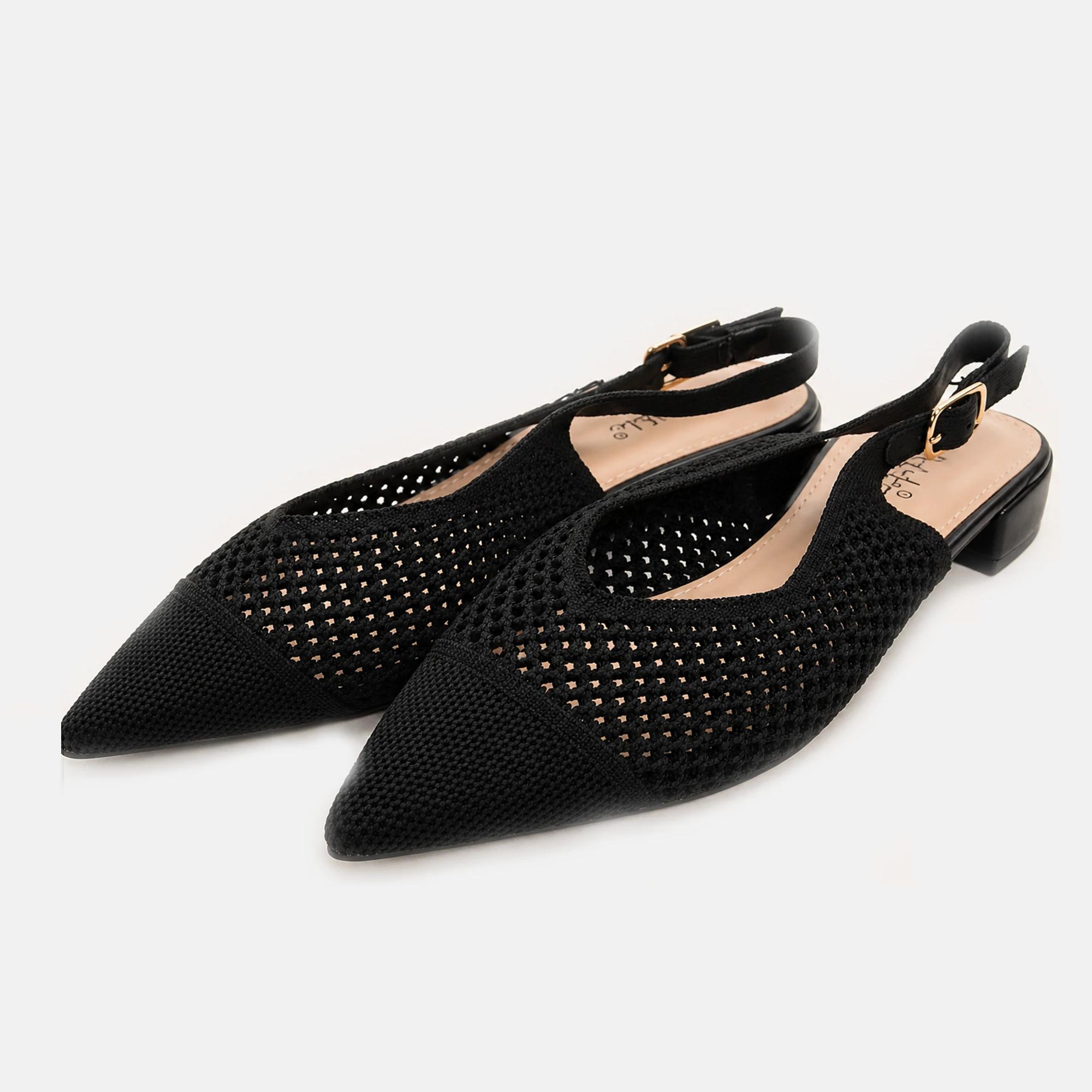 حذاء مسطح بكعب مصنوع من قماش شبكي product image