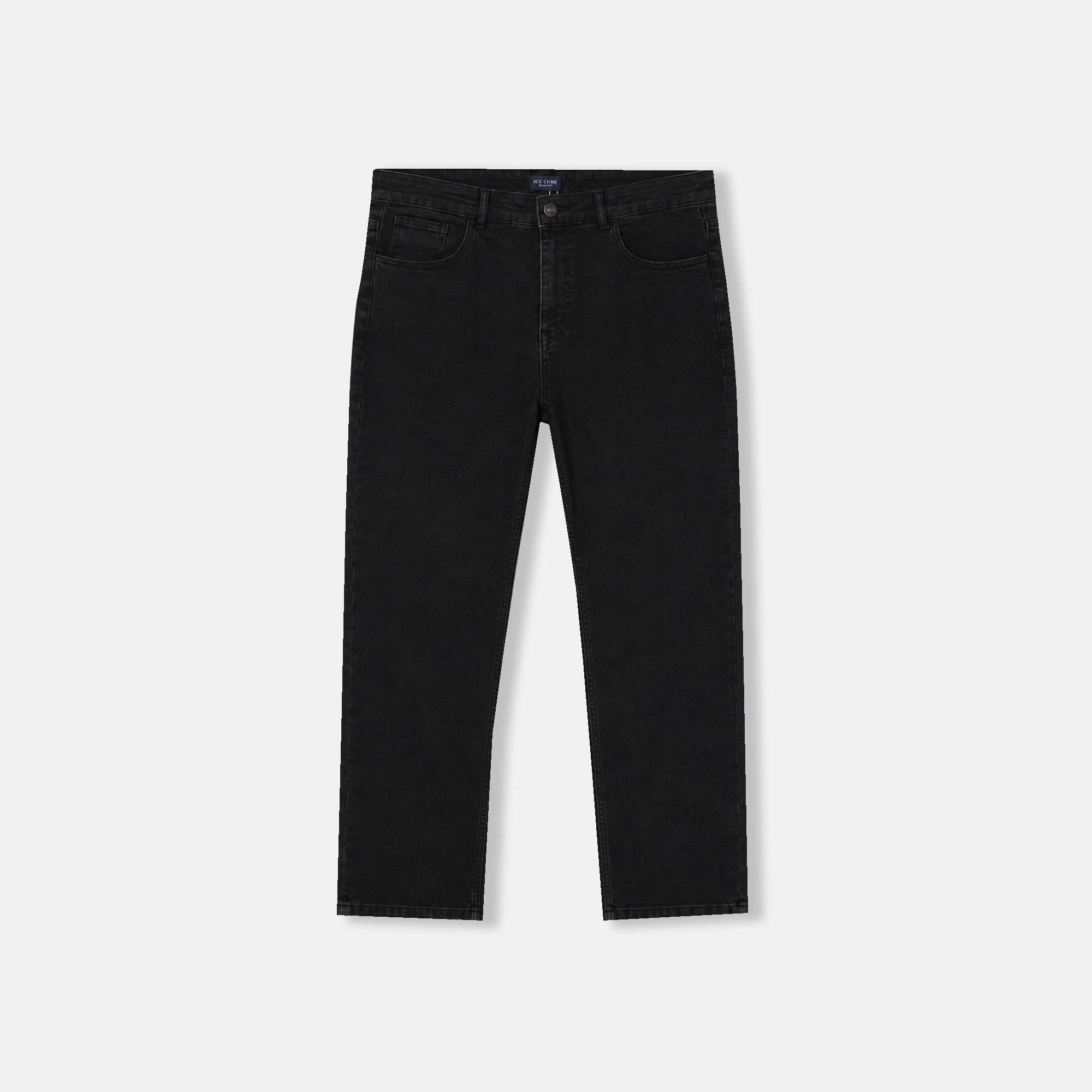 Men's Straight-Leg Comfort Stretch Denim Jeans in Black product image