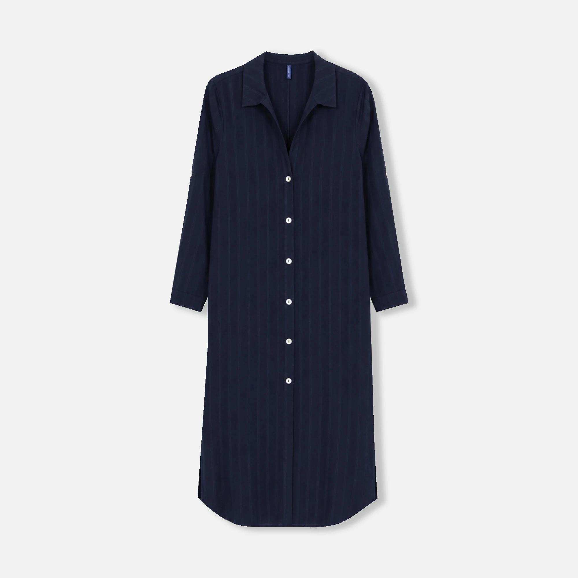 Women's button-front shirt with fold-over sleeves product image
