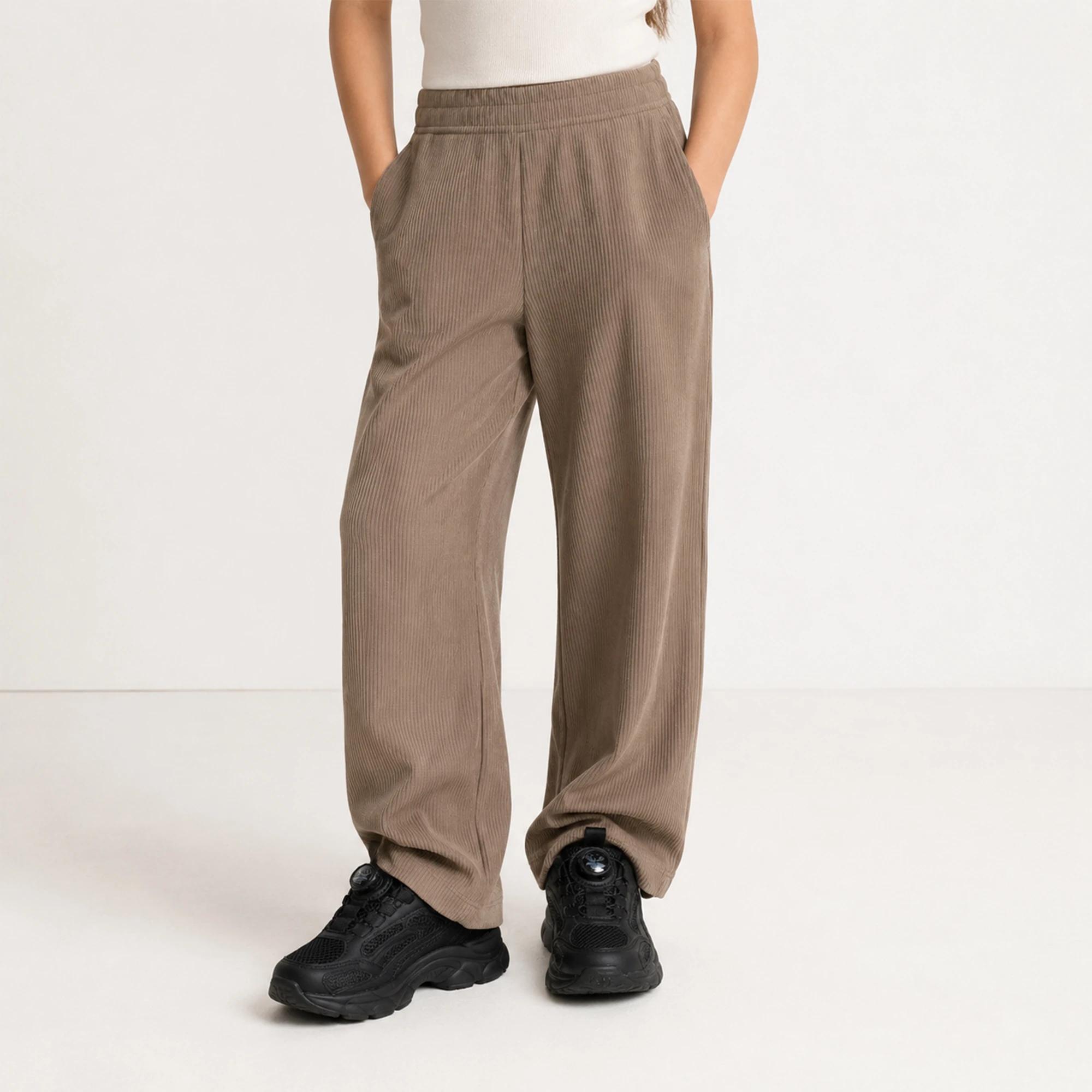 GIRLS'S RIBBED WIDE-LEG PANTS product image