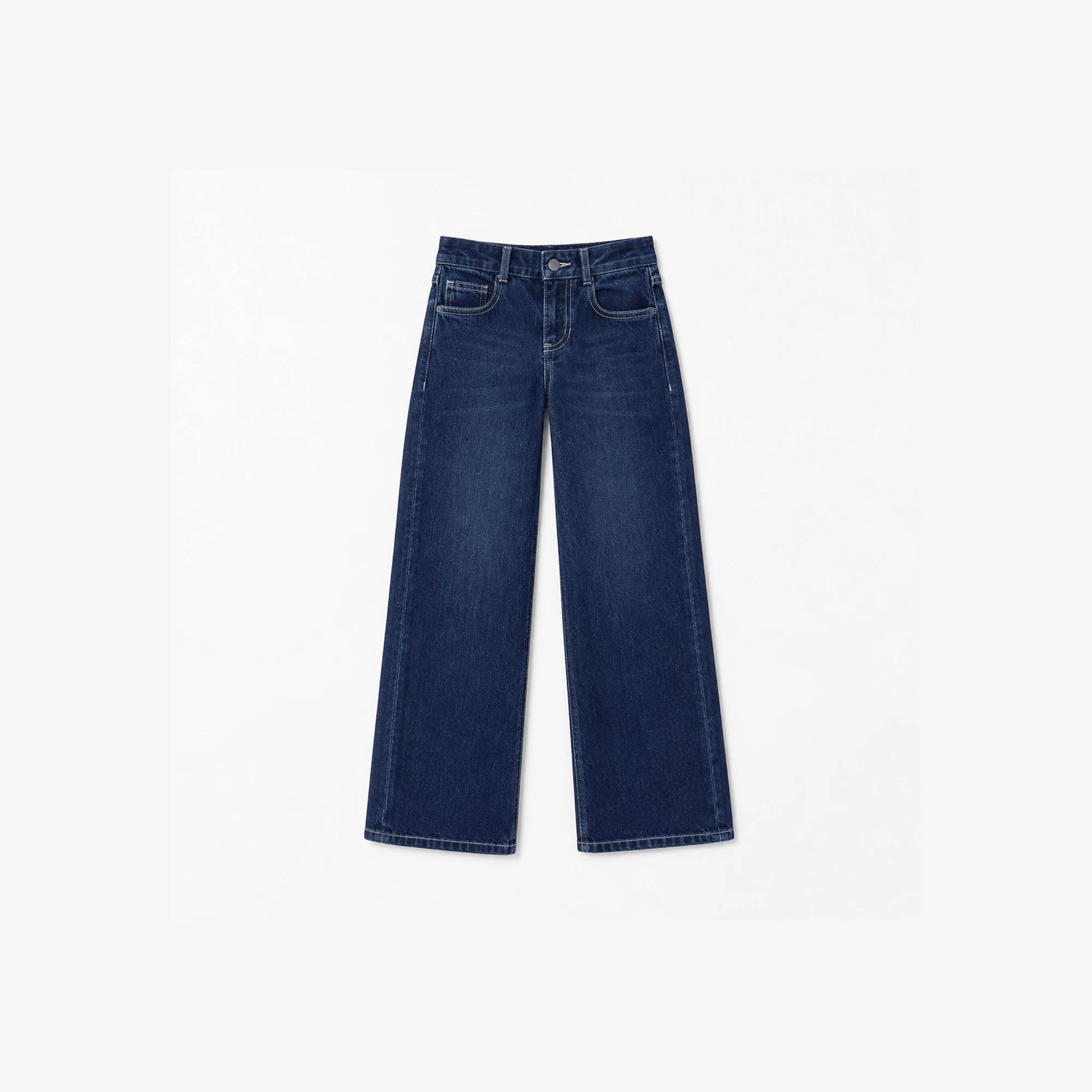 Girl's Classic Fit Wide-Leg Denim Jeans product image