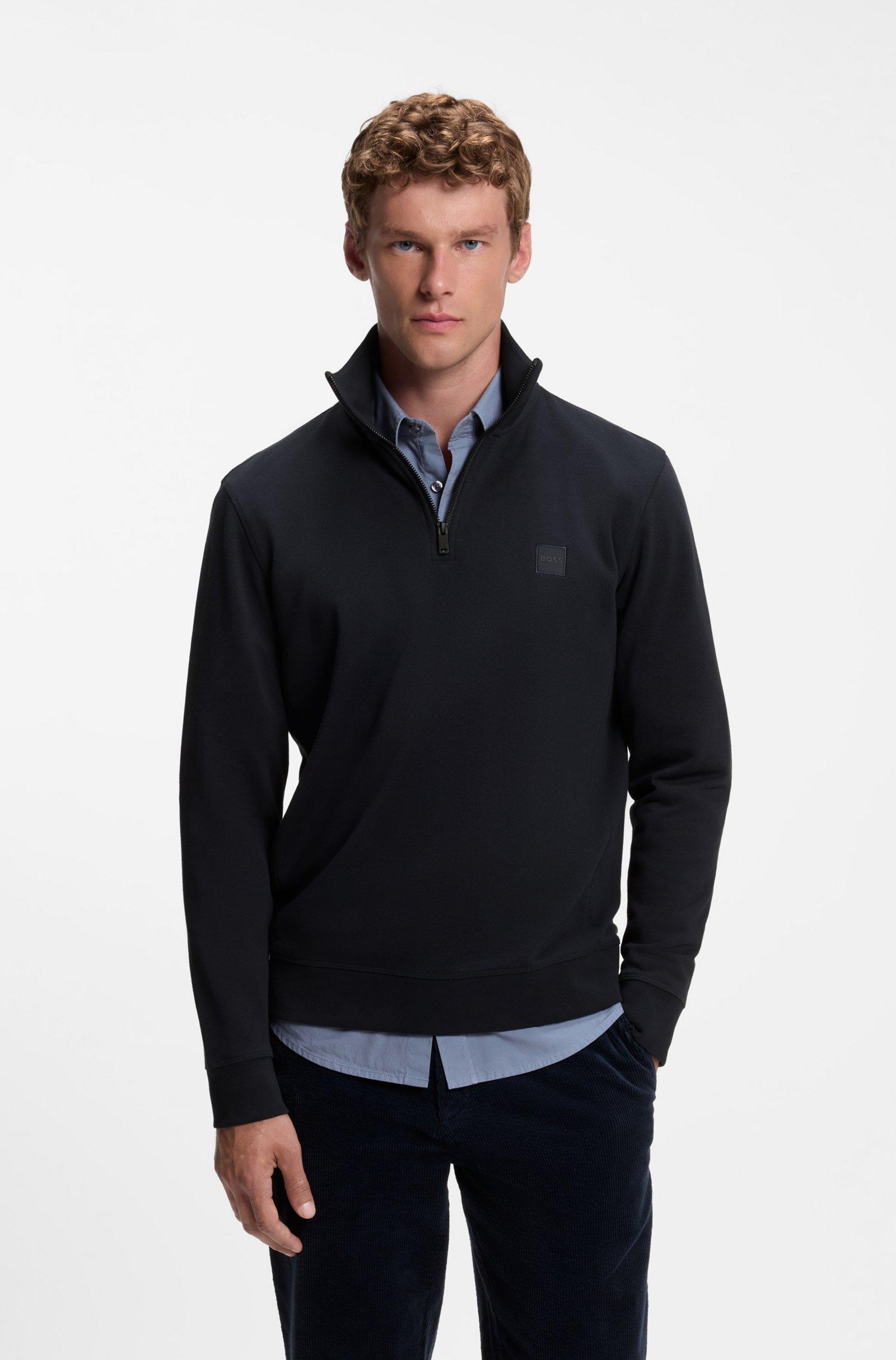 COTTON-TERRY SWEATSHIRT WITH ZIP COLLAR product image