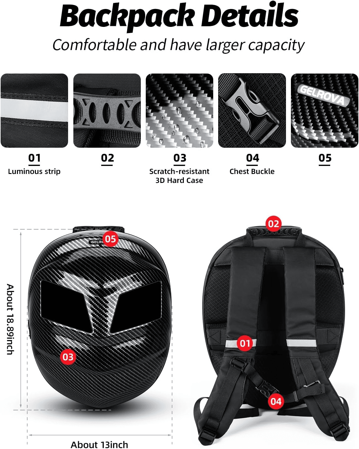 Black LED Backpack media preview 6