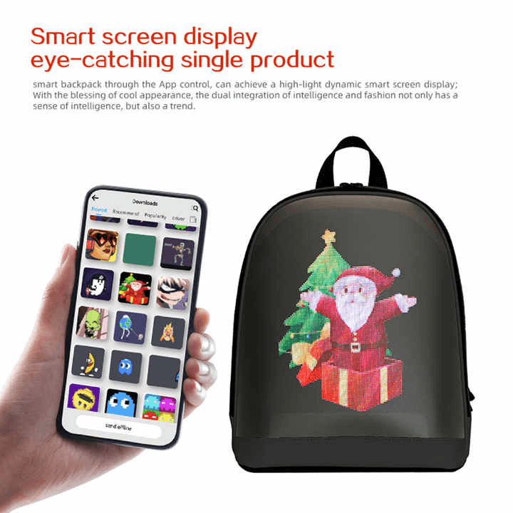 Enjoy the elegance of technology with the smart LED backpack. media preview 2
