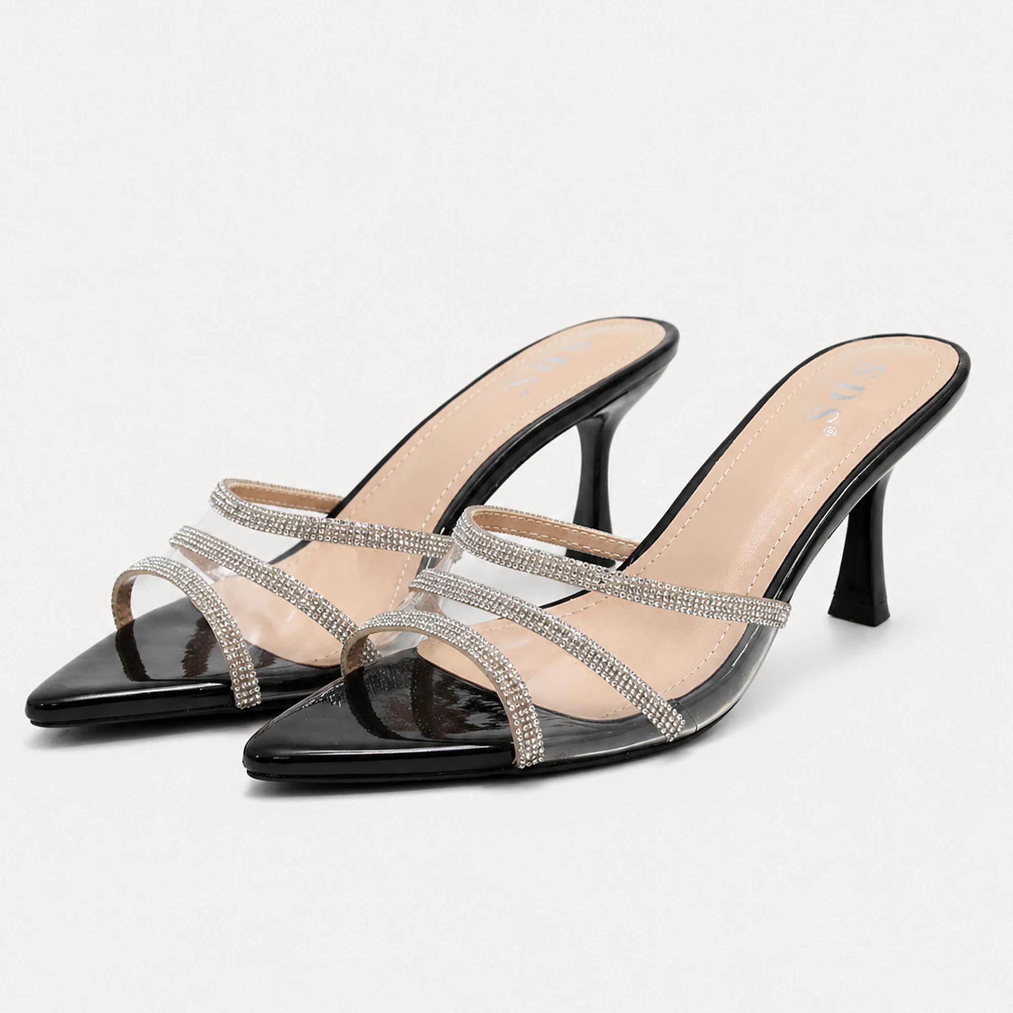 ITALIAN WOMEN'S OPEN-BACK SHOE DECORATED WITH THREE STRAPS alternative product image